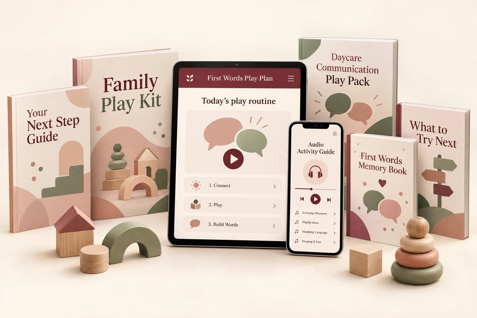 First Words Play Plan digital bundle with the app, audio guides and five companion bonuses